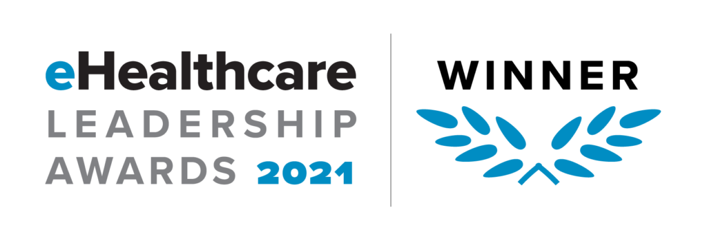 Badge for winners of the eHealthcare leadership awards 2021.